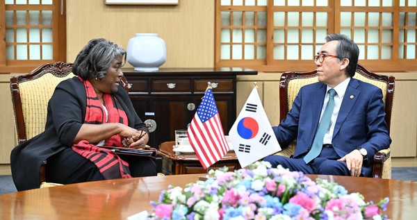 조태열 외교부 장관은 지난 15일 오전 방한 중인 린다 토머스-그린필드 주유엔 미국대사를 면담했다.